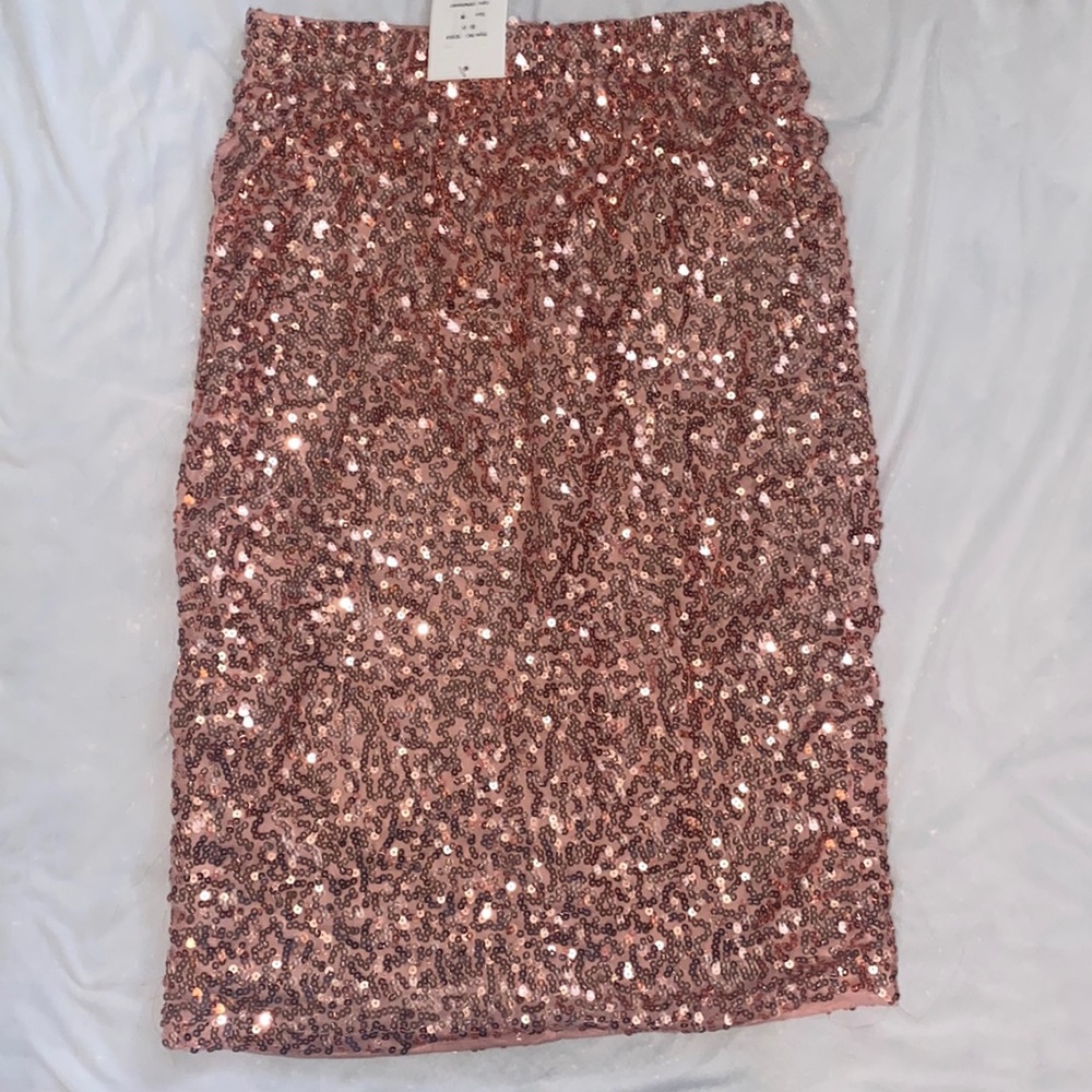 NWT pink sparkle pencil skirt
